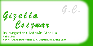 gizella csizmar business card